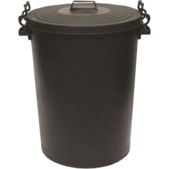 85lt & 110lt Heavy Duty Plastic Dustbins With Clip On Lids