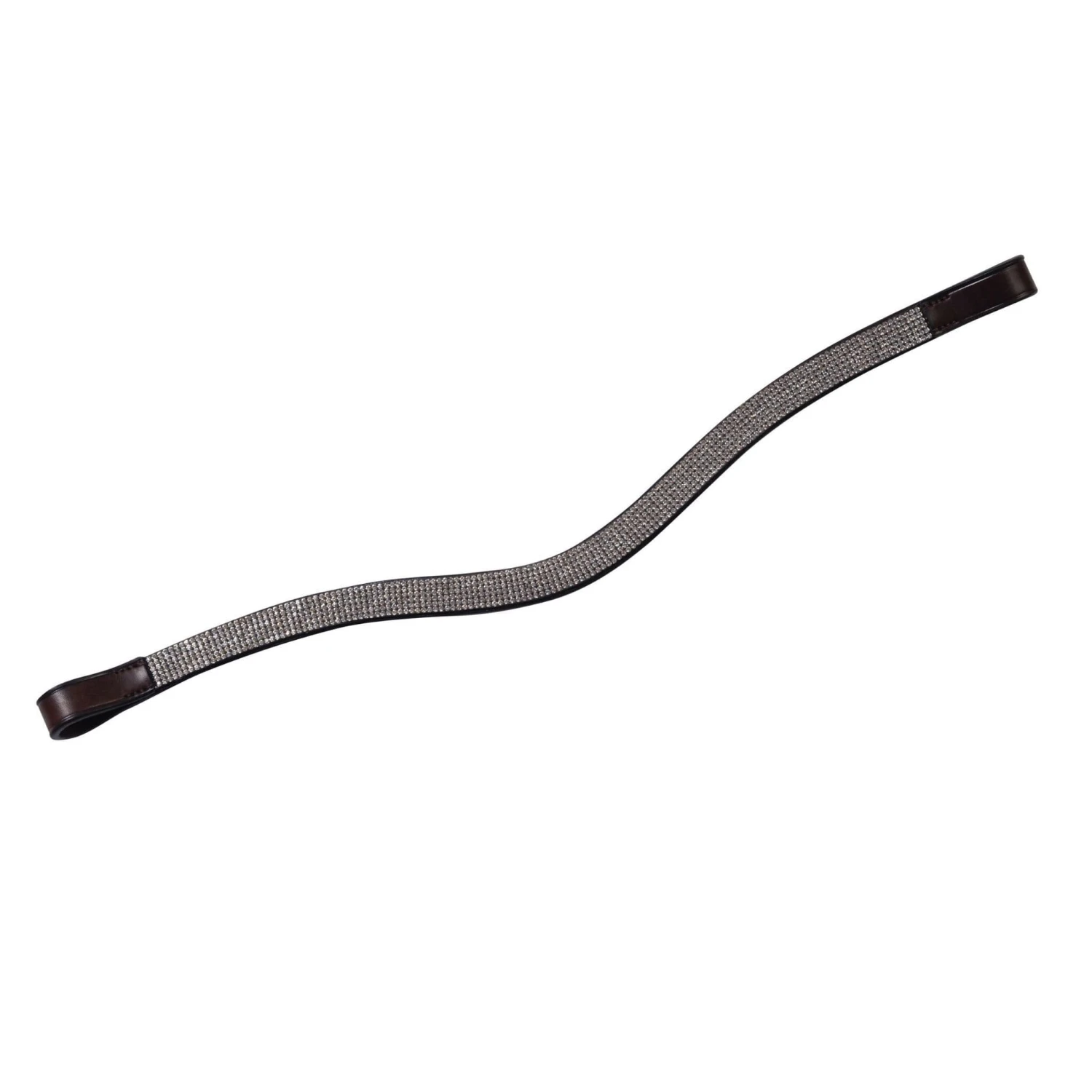 Collegiate Curved Silver Chain Browband 1 Collegiate Curved Silver Chain Browband