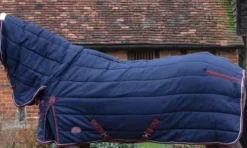 JHL Mediumweight Combo Stable Rug - Navy & Burgundy -Sports - Equestrian Sports jhl mediumweight combo stable rug navy burgundy 3 7013 p