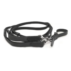 Mark Todd Leather/Rope Draw Reins With Elastic