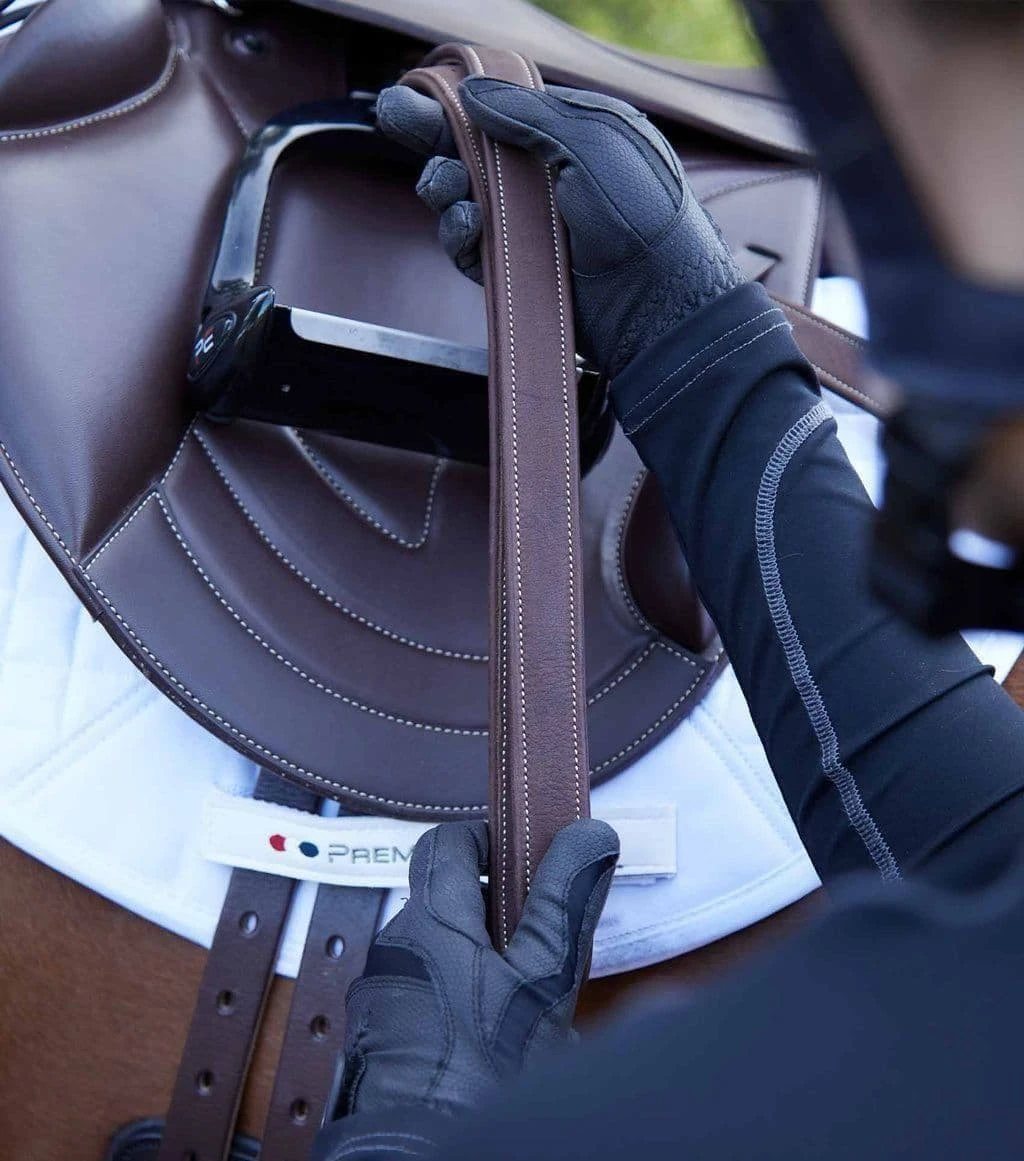 Premier Equine Matteo German Anilline Leather Stirrup Leathers Tonal Stitching 3 Premier Equine Matteo German Anilline Leather Stirrup Leathers Tonal Stitching - Image 3