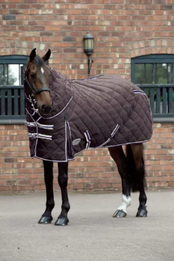 Weatherbeeta Comfitec 1000D Diamond Quilt Detach-A-Neck Heavyweight Stable Rug Charcoal/Blue/White