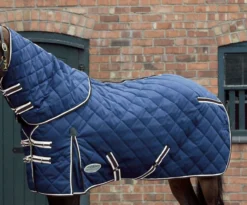 Weatherbeeta Comfitec 1000D Diamond Quilt Detach-A-Neck Mediumweight Stable Rug Blue/Charcoal/White -Sports - Equestrian Sports weatherbeeta comfitec 1000d diamond quilt detach a neck mediumweight stable rug blue charc3 6094 p