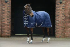 Weatherbeeta Comfitec 210D Channel Quilt Standard Neck Medium/Lite Stable Rug Navy/Silver/Red