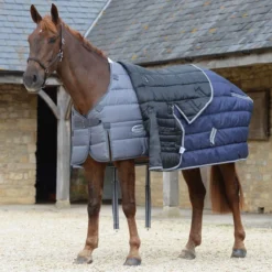 Sports - Equestrian Sports -Sports - Equestrian Sports weatherbeeta comfitec pp channel quilt ii combo neck heavyweight stable rug dark blue grey2 6104 p