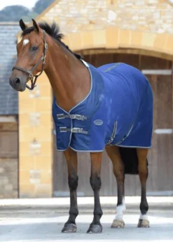 Weatherbeeta Fleece Cooler Standard Neck Dark Blue/Grey/White