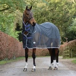 Weatherbeeta Wick Dri II Combo Neck Cooler Charcoal/Blue/White